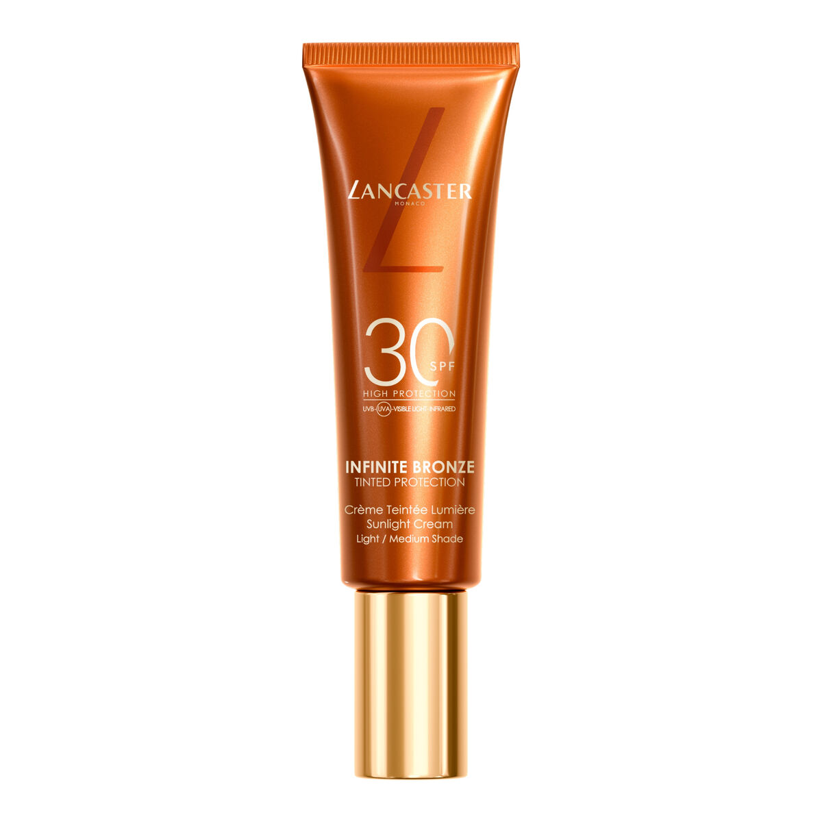 Solcreme til ansigtet Lancaster Infinite Bronze Light Klar Spf 30 50 ml